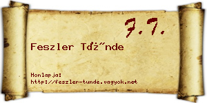 Feszler Tünde névjegykártya