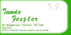 tunde feszler business card